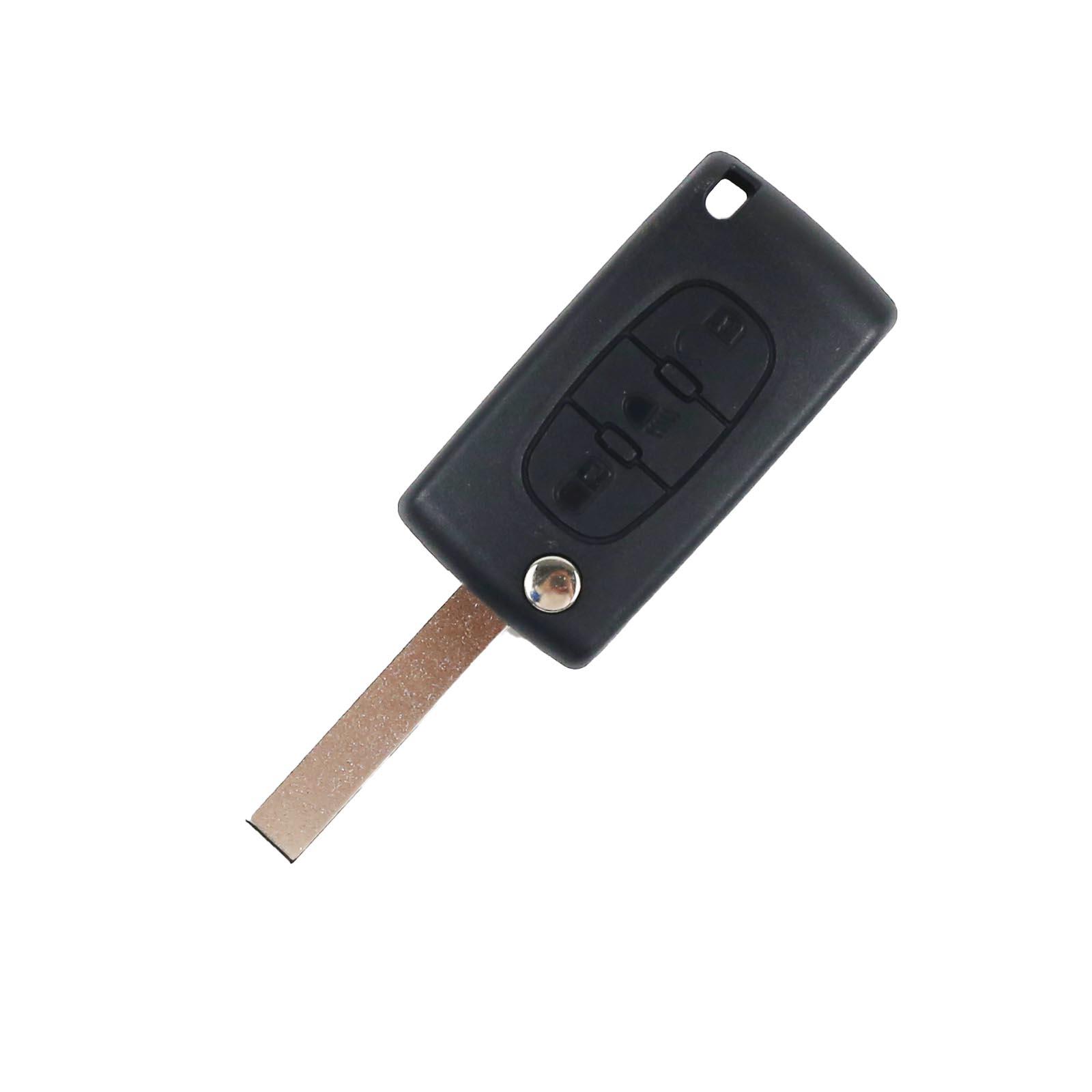 Peugeot 207, 208, 307, 308, 408, Partner | Complete Remote Key (3 Button, HU83 Blade, 433MHz, ID46)