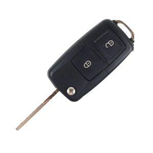 Volkswagen Golf, Lupo, Passat, Polo | Complete Remote Key (2 Button, HU66 Blade, 434MHz, ID48) (P/N: 1J0959753AG)