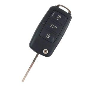Volkswagen Golf, Lupo, Passat, Polo | Complete Remote Key (3 Button, HU66 Blade, 434MHz, ID48) (P/N: 1J0959753N)