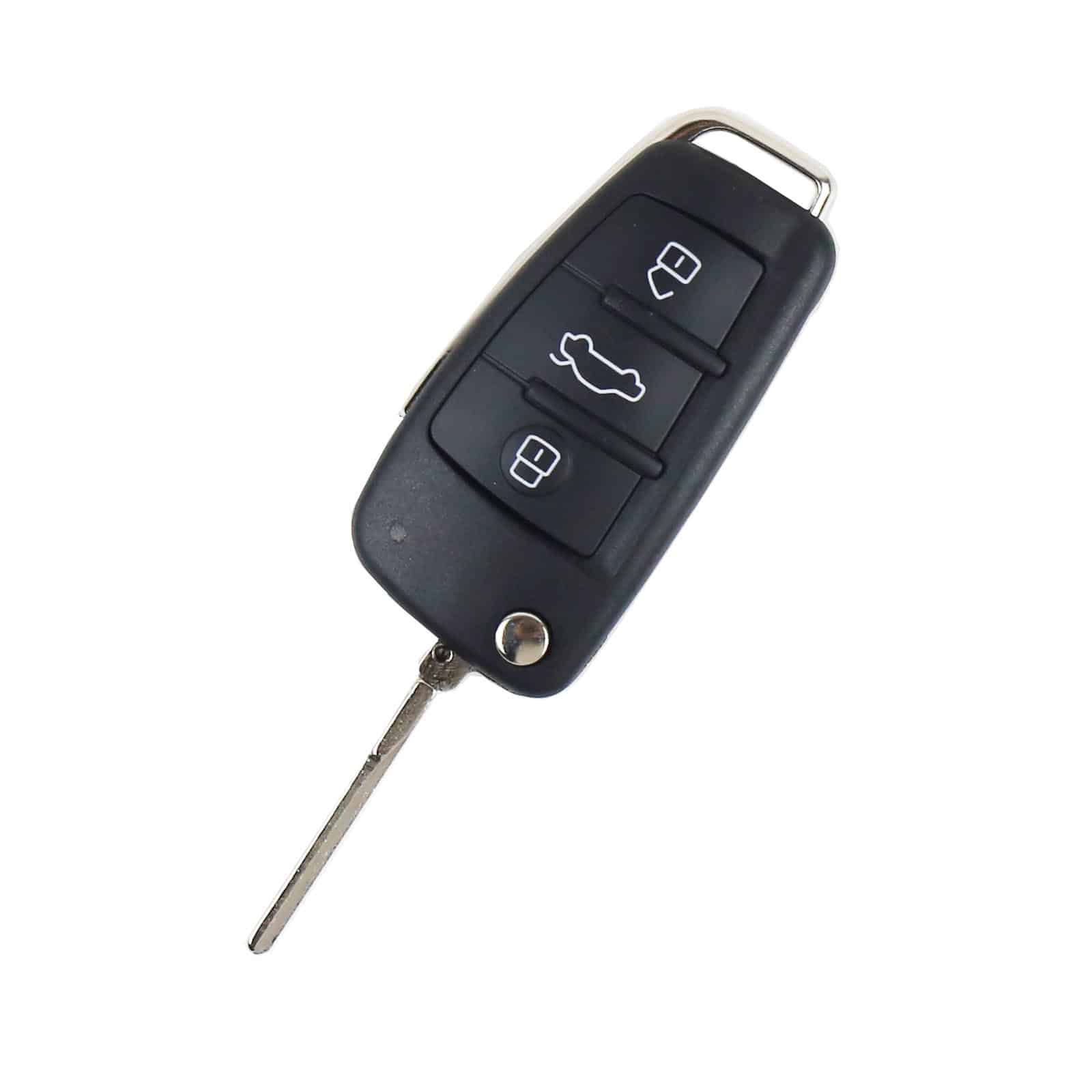 Audi A6, A4, S54, Avant, Cabrio, Quattro | Complete Remote Key (3 Button, HU66 Blade, 433MHz, 8E) (P/N: 8E0837220Q)